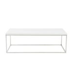 White and Chrome High Gloss Coffee Table
