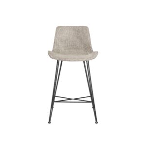 White and Grey Two Toned Oval Design support with Rectangular Glass Top Dining Table