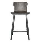 Set of Two Charcoal Counter Stools