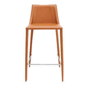 Red Faux Leather Swivel Adjustable Bar Stool