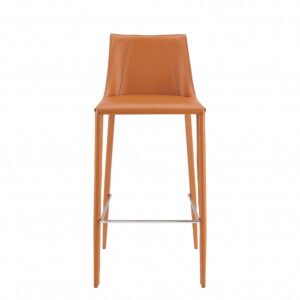 Red Faux Leather Swivel Adjustable Bar Stool