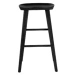 30″ Black Solid Wood Bar Stool