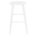 30″ White Solid Wood Bar Stool
