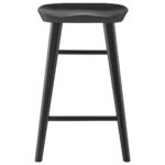 26″ Black Solid Wood Counter Stool