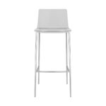 Set of Two Contemporary Acrylic and Nickel Bar Stools