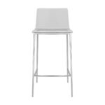 Set of Two Contemporary Acrylic and Nickel Counter Stools
