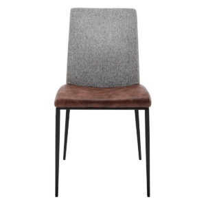 Set of Two Beige Faux Leather Cantilever Chairs