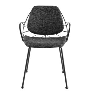 30" Timeless Slate Grey Faux Leather Silver Finish Swivel Bar Stool