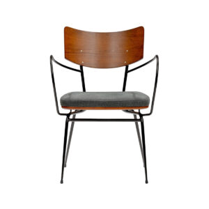 Set of Two White Gold  Faux Leather Fabric Dining Chairs