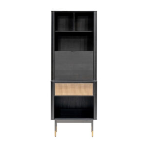 White Platform King Bed with Two Nightstands