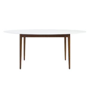Dark Wood Modern Pedestal Dining Table