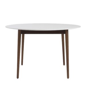 Dark Wood Modern Pedestal Dining Table