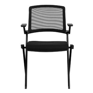 Mod Rolling Black Faux Leather Office Desk Chair