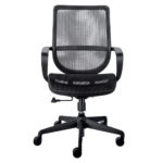 Black Mesh Office Chair with Metal Frame