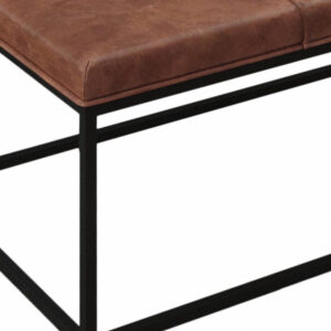 Beige Upholstered Full Platform Bed with Nightstand