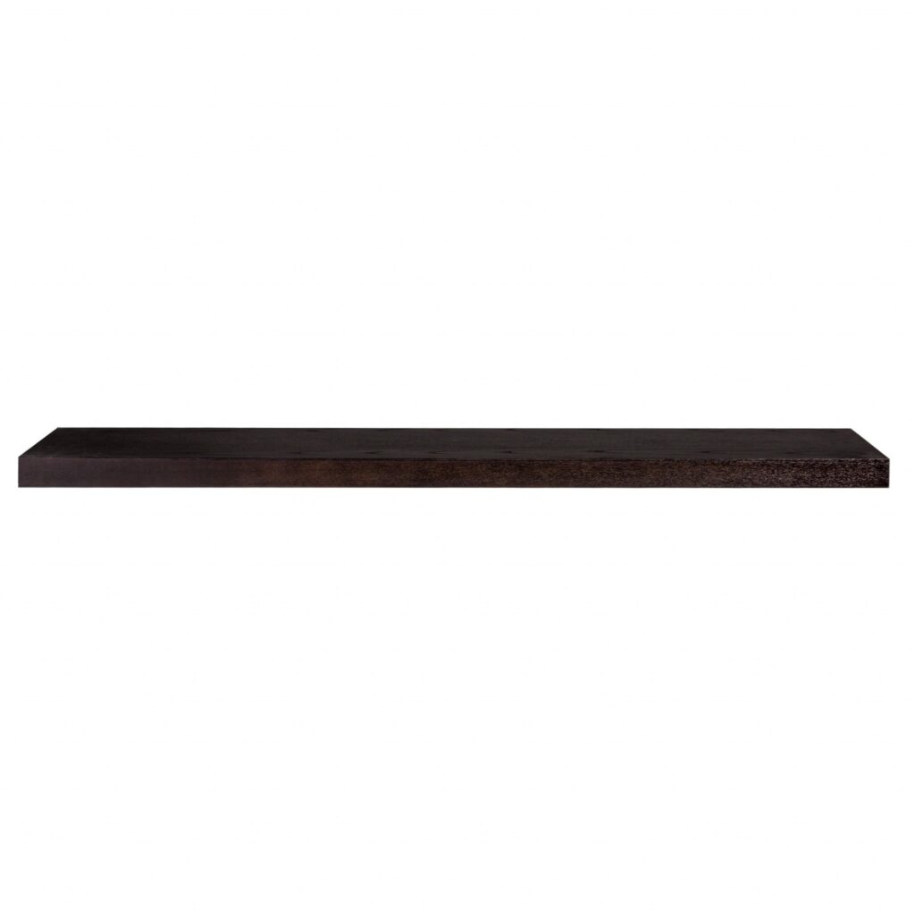 75″ Dark Espresso Brown Wooden Floating Shelf