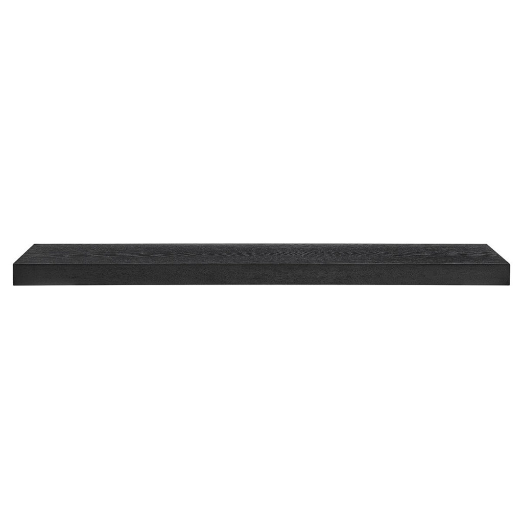 43″ Black Wooden Floating Shelf