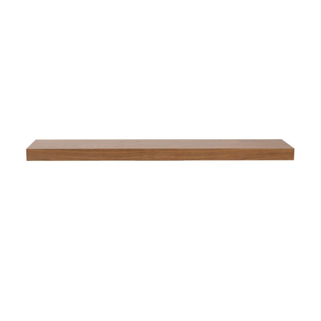 43″ Walnut Brown Wooden Floating Shelf