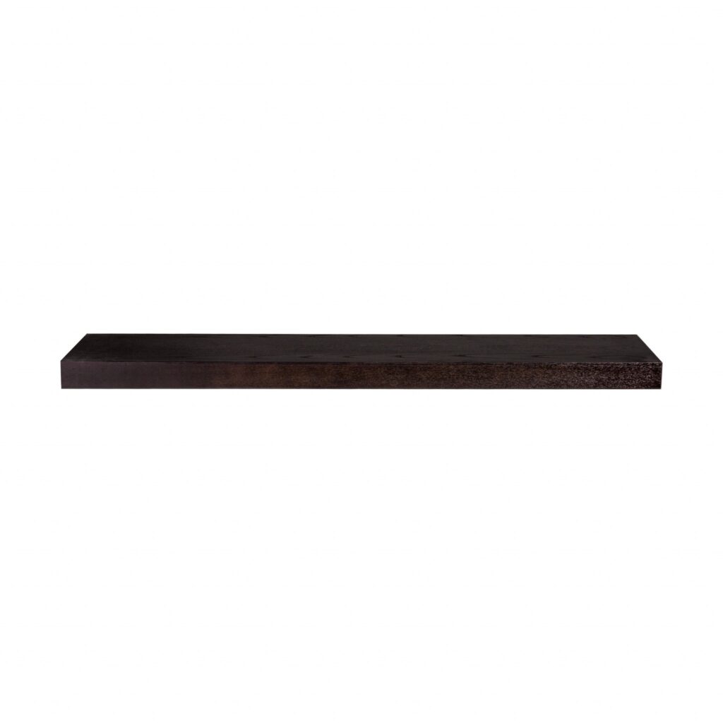 43″ Dark Espresso Brown Wooden Floating Shelf