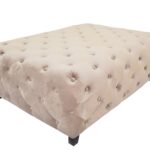 Velvety Beige Modern Square Coffee Table