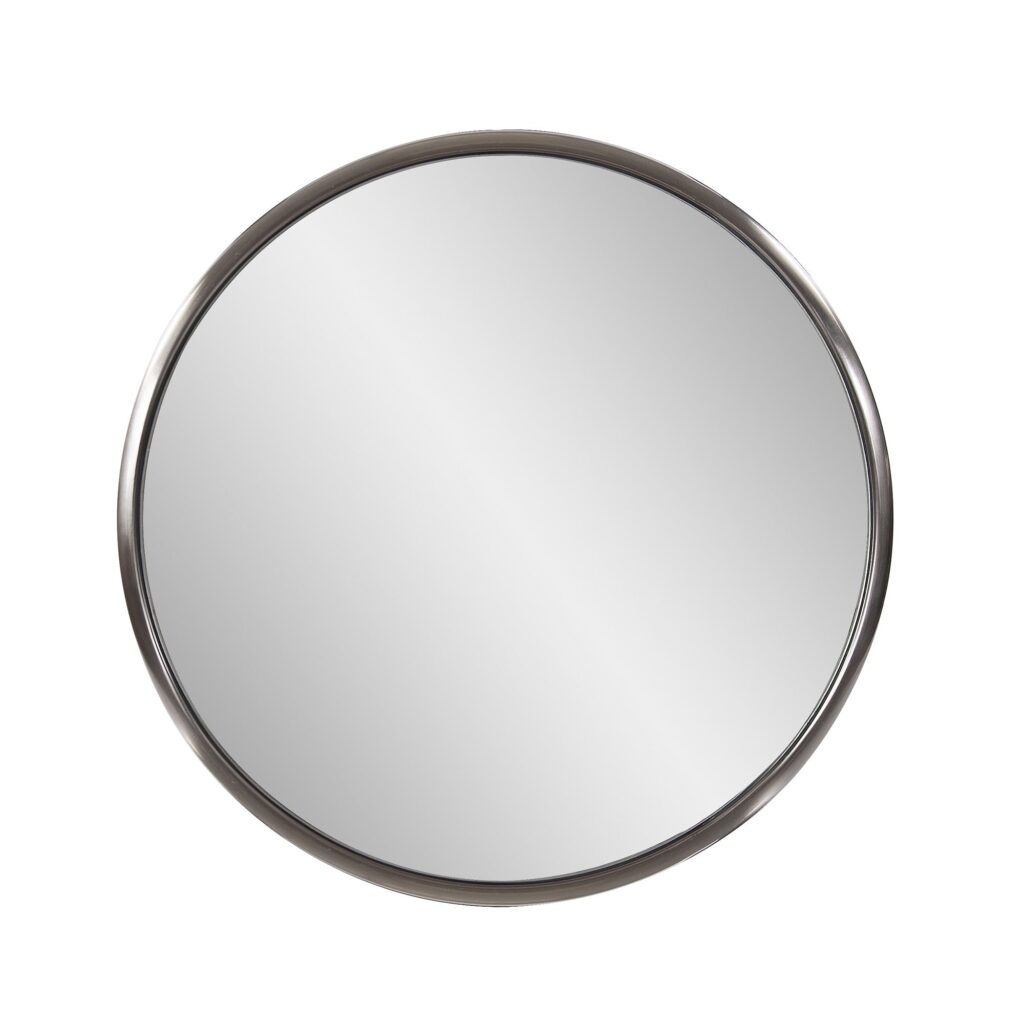 20′ Brushed Titanium Round Wall Mirror