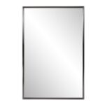 Brushed Titanium Rectangular Wall Mirror
