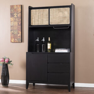 Modern Dark Gray and White Six Cube Storage Bookshelf