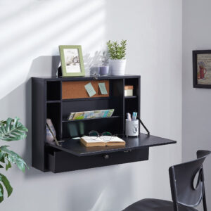 Black And Silver Writing Desk