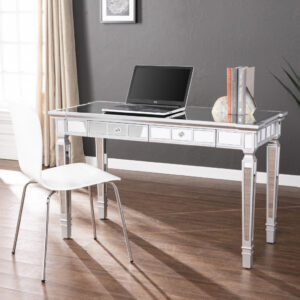 Nory Light Gray Oak Three Drawers Computer Desk