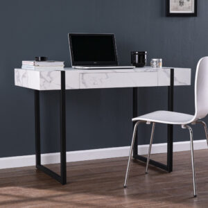 Weathered Gray Home Office Desk