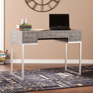 Black Open Compartment Two Drawer Nightstand