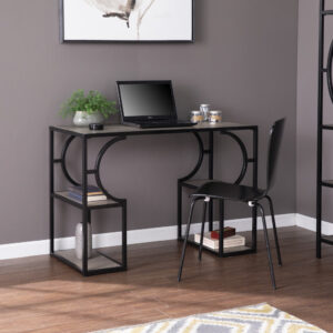 20' X 48' X 30' Black Wood Veneer Desk (Convertible)