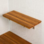 24″ Premium Wall Mount Teak Shower Bench