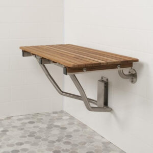 17" Premium Wall Mount Teak Shower Bench