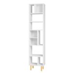Iko 78″ White Modern Abstract Open Shelving Unit
