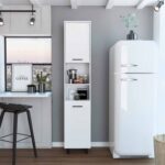 78″ Modern White Sleek and Tall Pantry Cabinet
