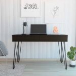 Roxy Black Computer Desk with Two Drawers