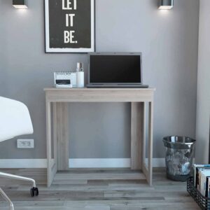 Modern Geo Oak Finish Work and Study Computer Table