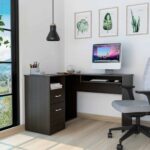 Thorpe Black L Shaped Computer Desk