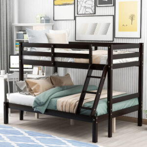 White Twin Size Full Size Bunk Bed