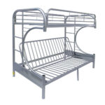 Silver Twin XL Over Queen Futon Bunk Bed