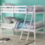 White Twin Over Twin Classic Bunk Bed
