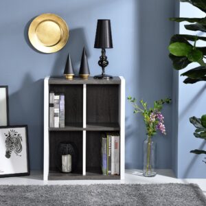 Modern Rustic Black and Natural Accent Cabinet