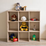 Classic Natural Finish Nine Cubby Bookcase