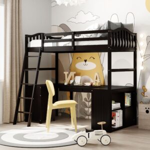 Grey Upholstered Platform Queen Bed with Two Nightstands