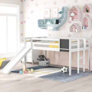 White Platform King Bed with Two Nightstands