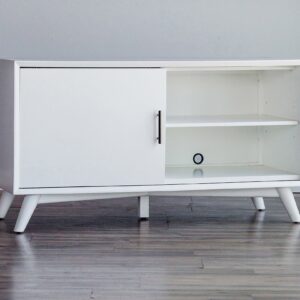 60" White Six Drawer Double Dresser