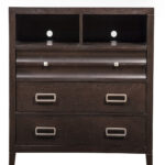 Contemporary Style Mahogany TV Console Cabinet