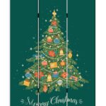 Festive Merry Christmas Three Panel Room Divider Screen