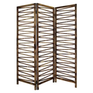 Weathered Gray Woven Faux Wood Rectangular Mirror